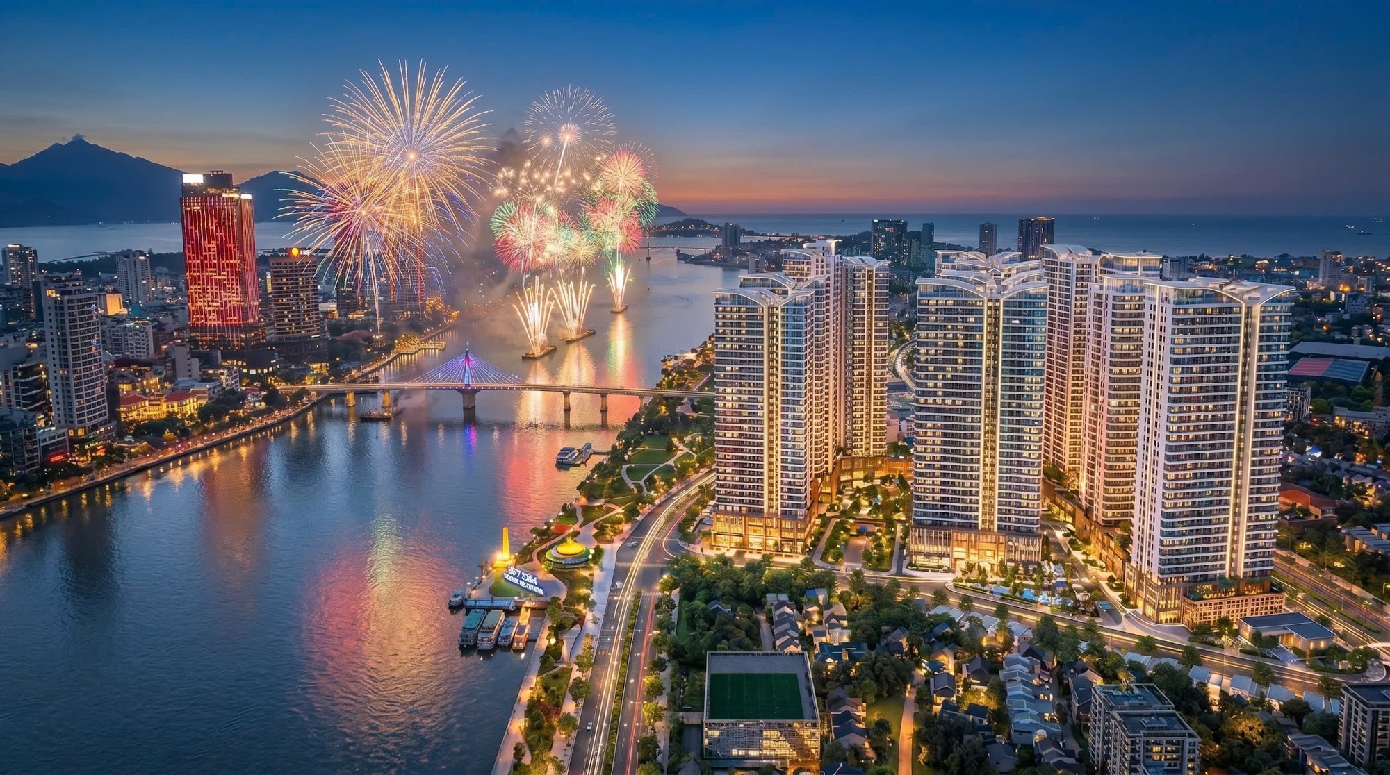 Phối cảnh tổng thể Capital Square bên bờ Đông sông Hàn (nguồn: Chủ đầu tư BRG)