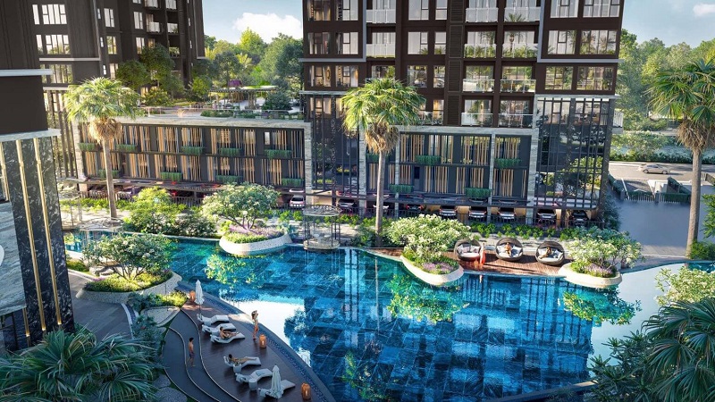 Phối cảnh ban ngày khu căn hộ