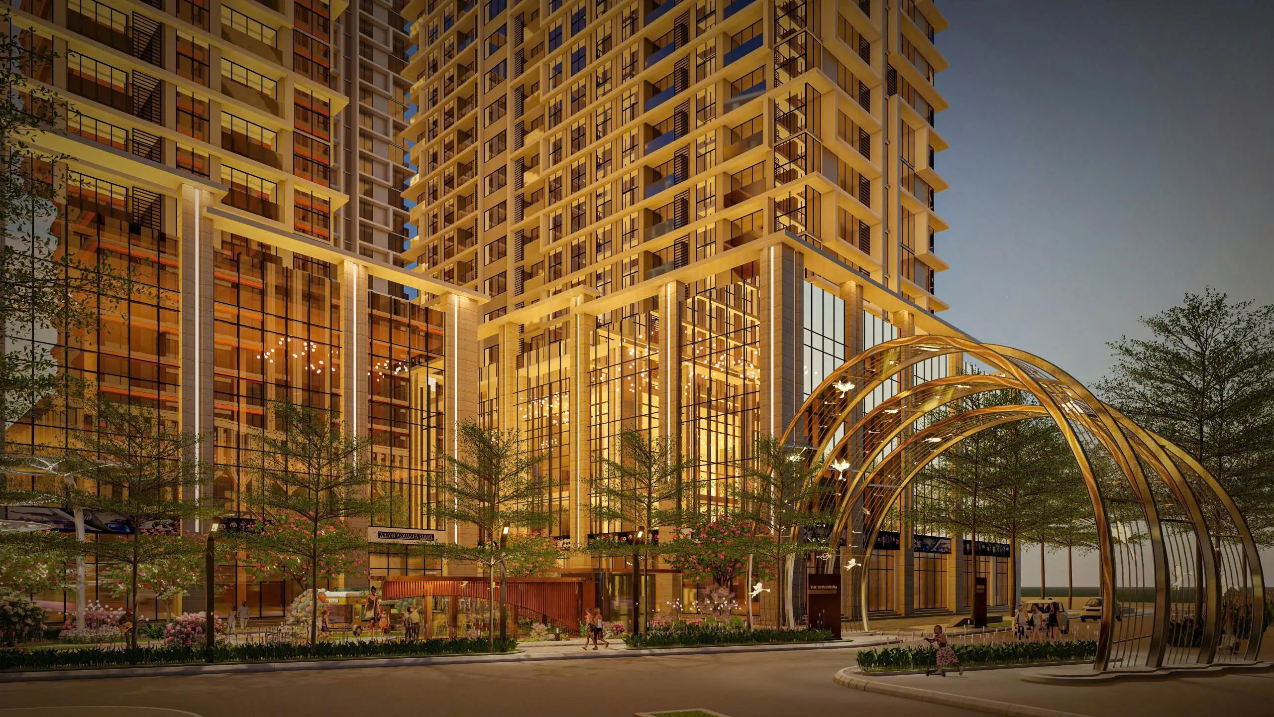 Phối cảnh mặt tiền tổ hợp Capital Square